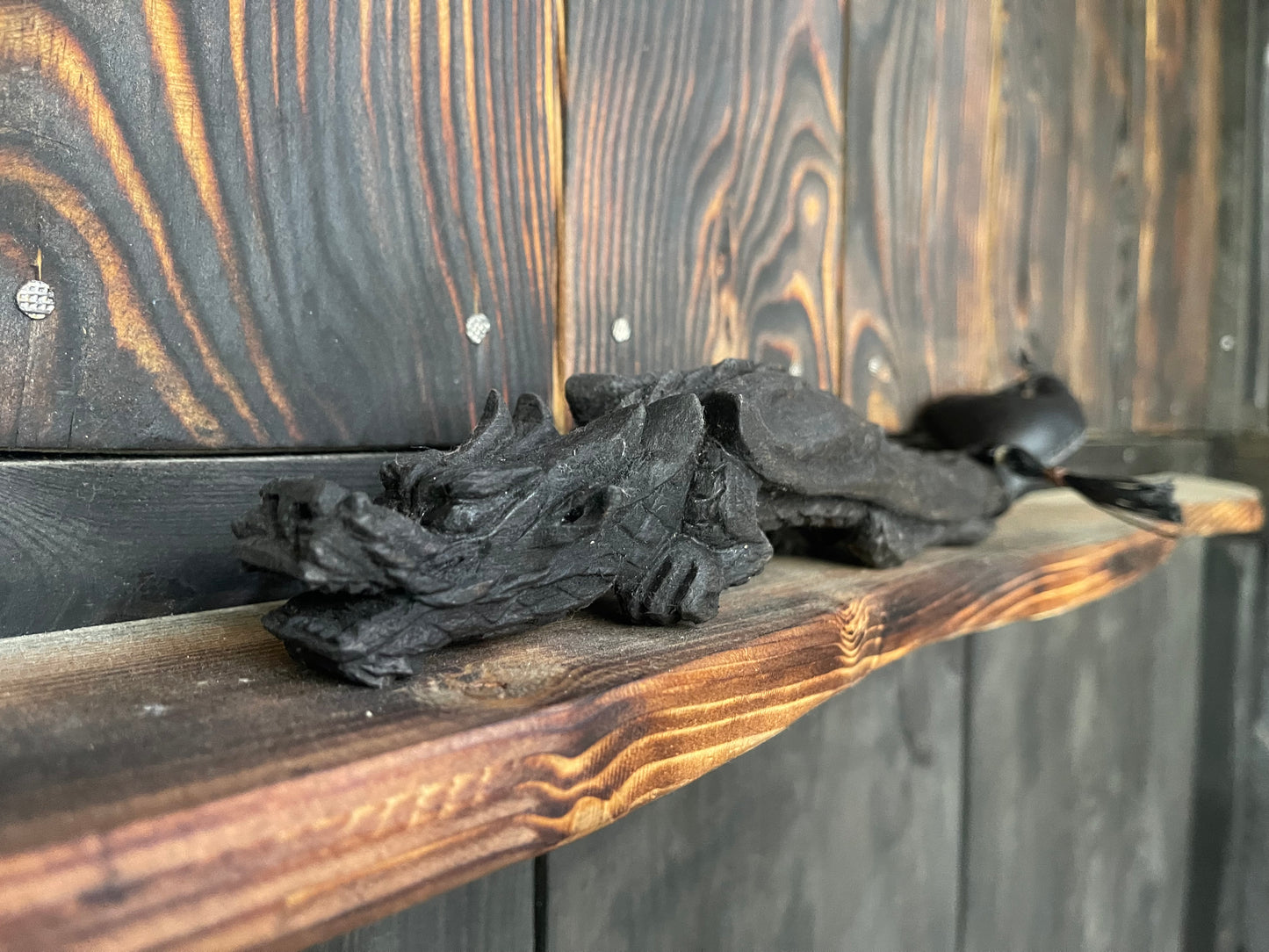 Shamanic rattle the Black Dragon