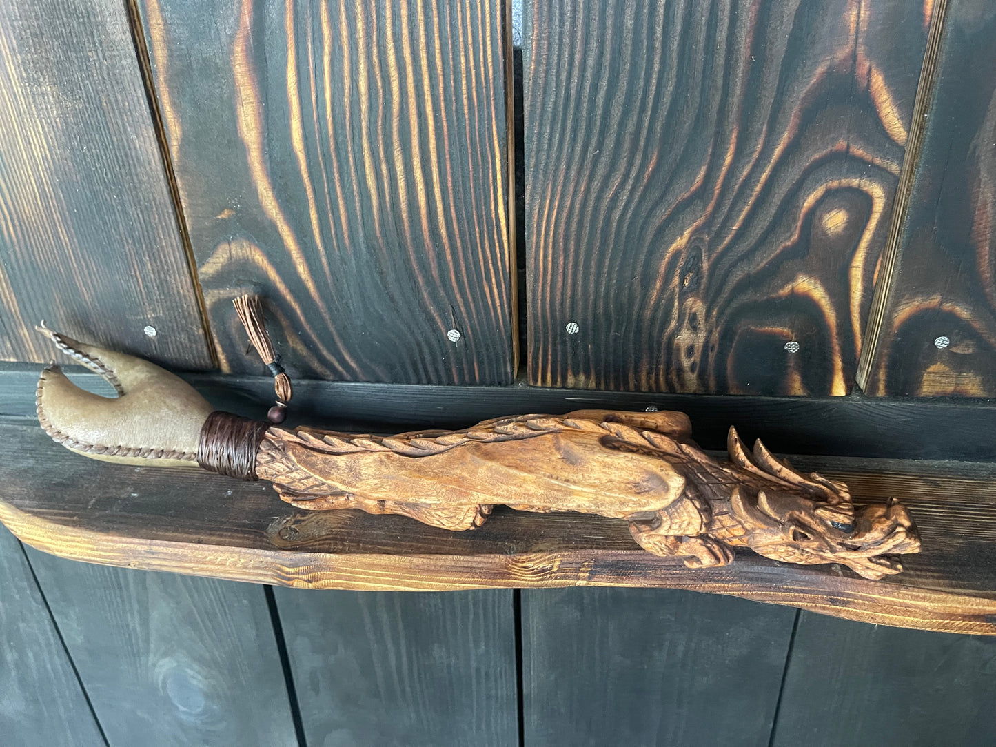 Shamanic rattle the Dragon