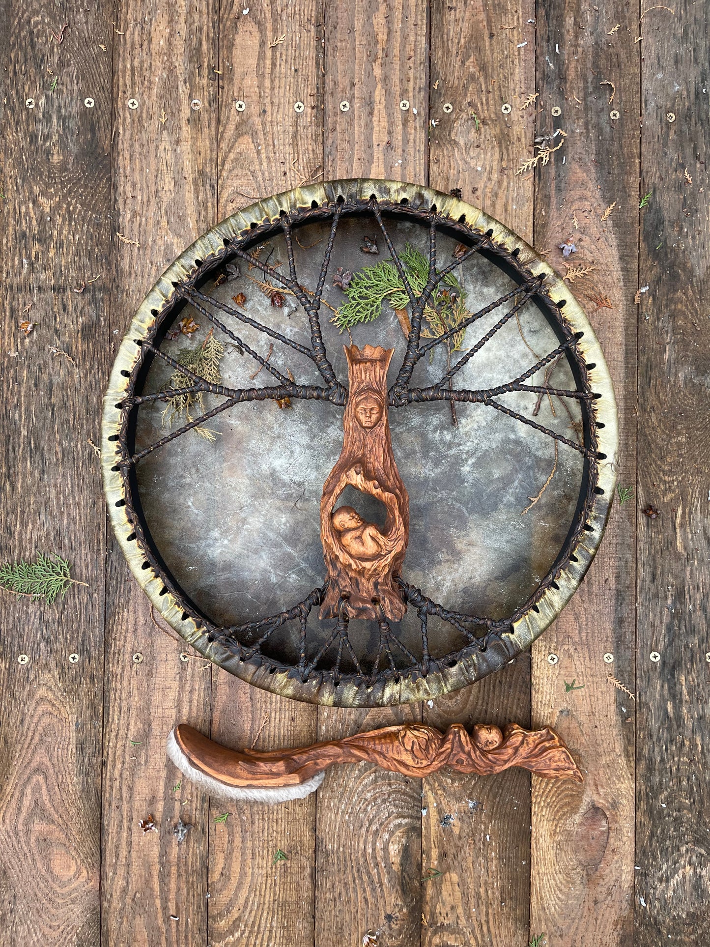 Shaman drum Roda goddess