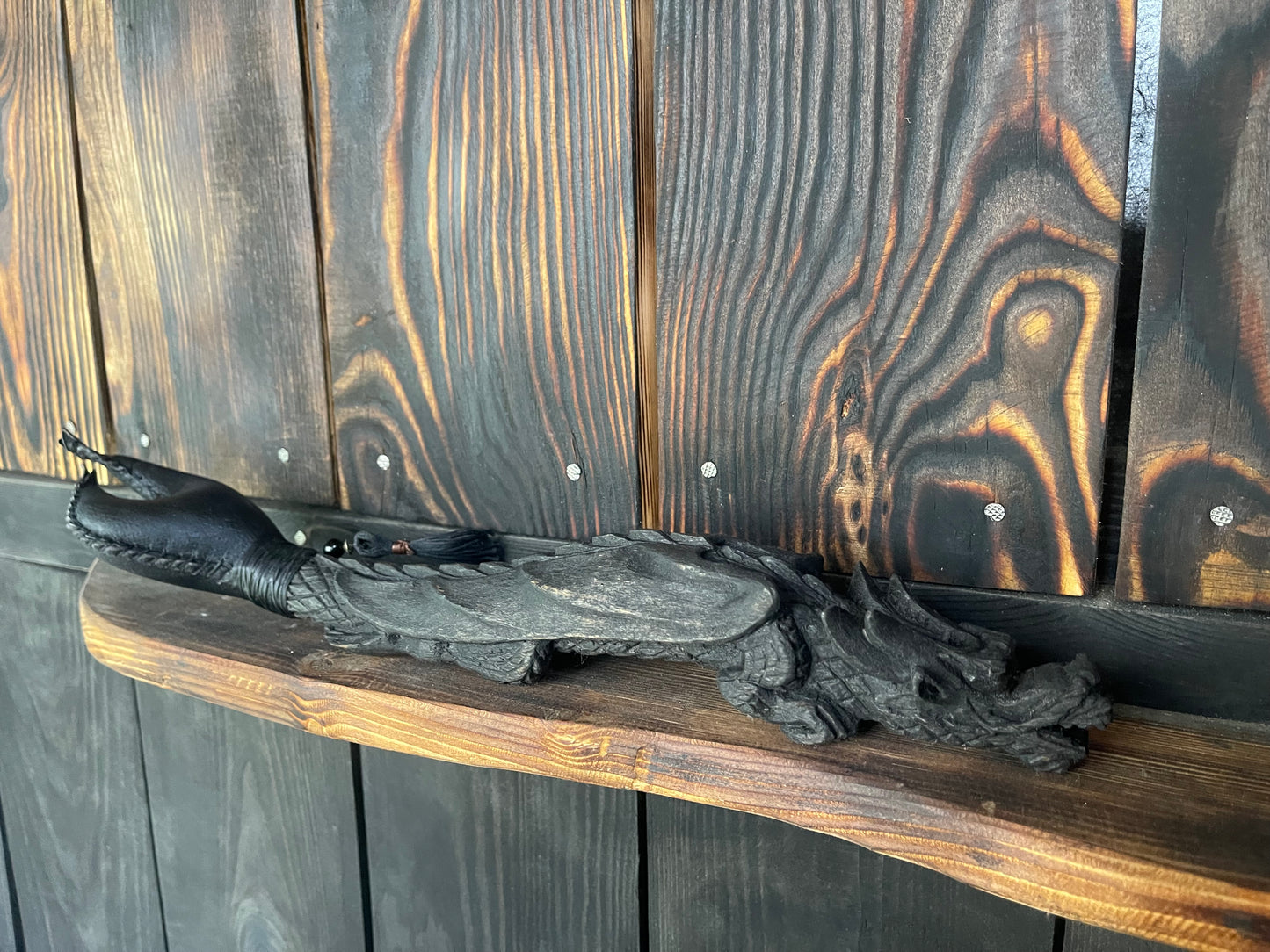 Shamanic rattle the Black Dragon