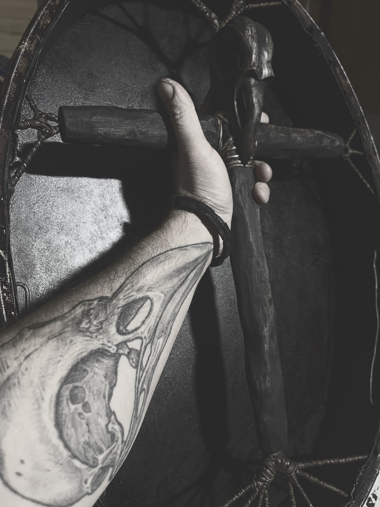 Siberian drum 24/20 Skull of Raven