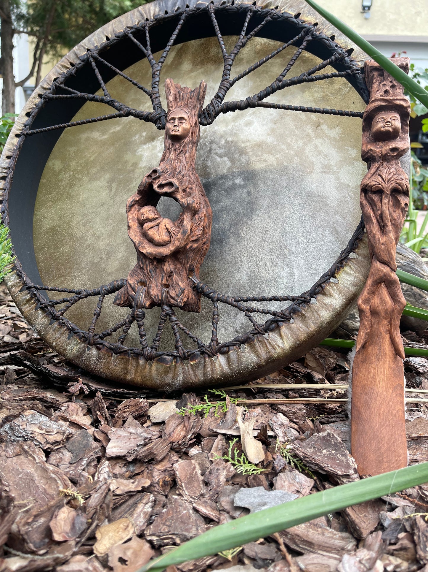 Shaman drum Roda goddess
