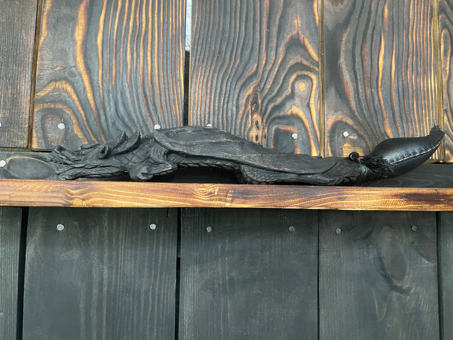 Shamanic rattle the Black Dragon