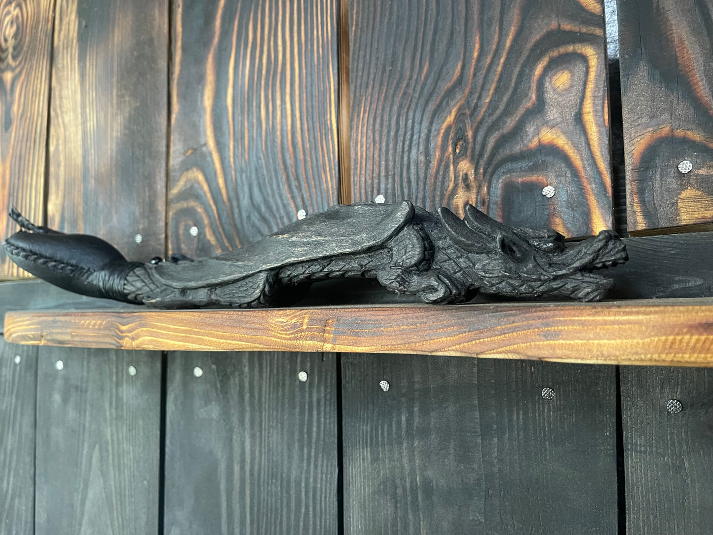 Shamanic rattle the Black Dragon