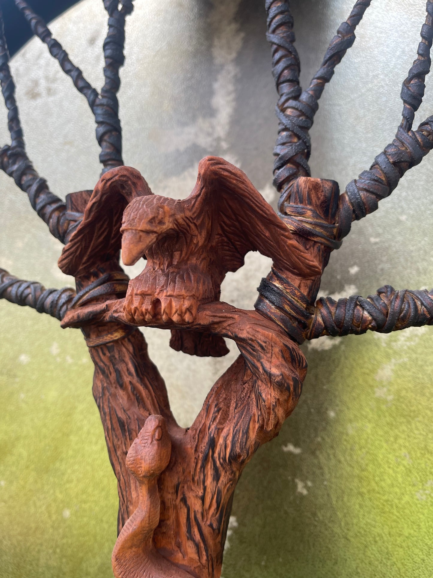 Shaman drum Raven and Snake