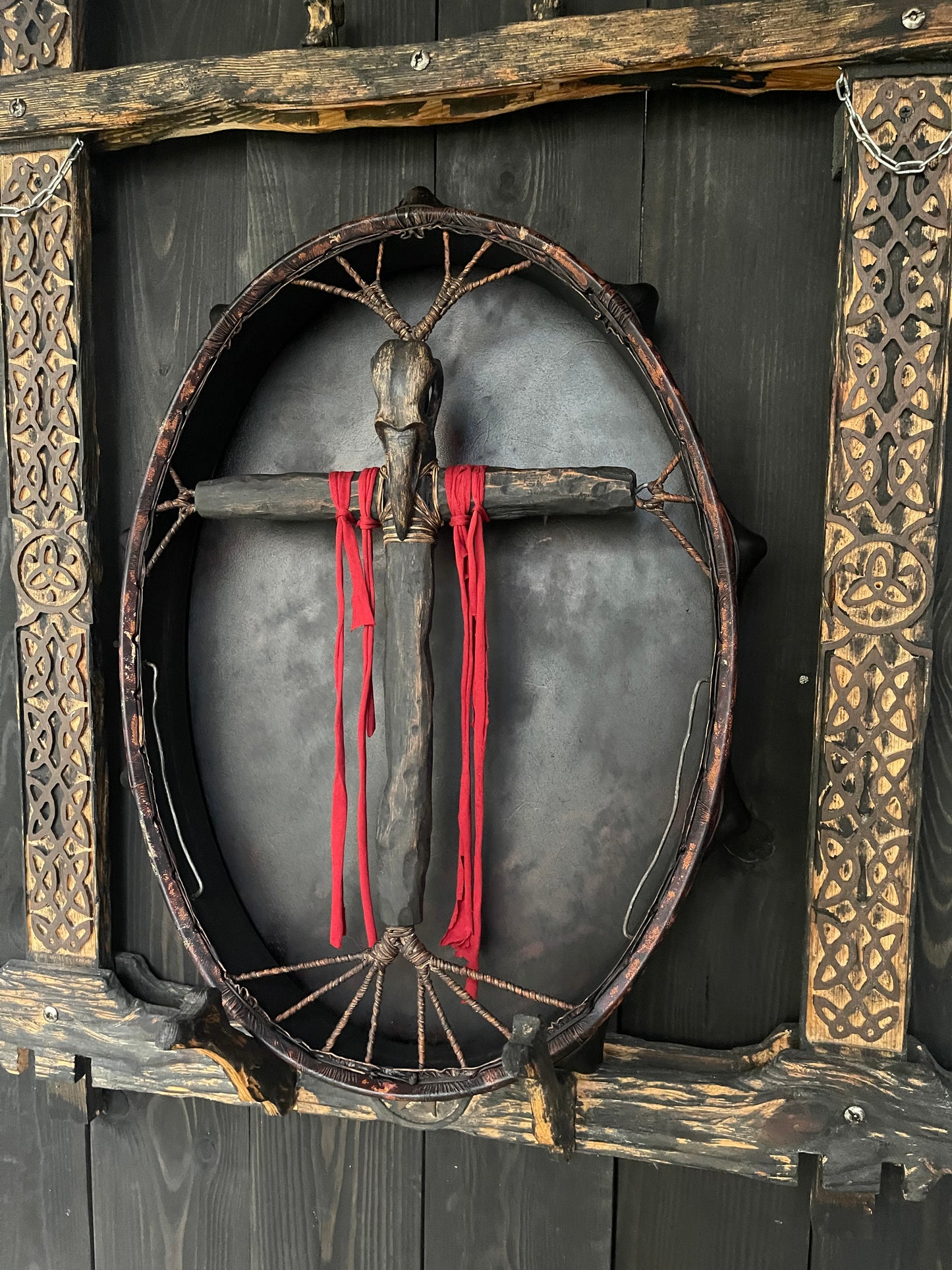 Siberian drum 24/20 Skull of Raven