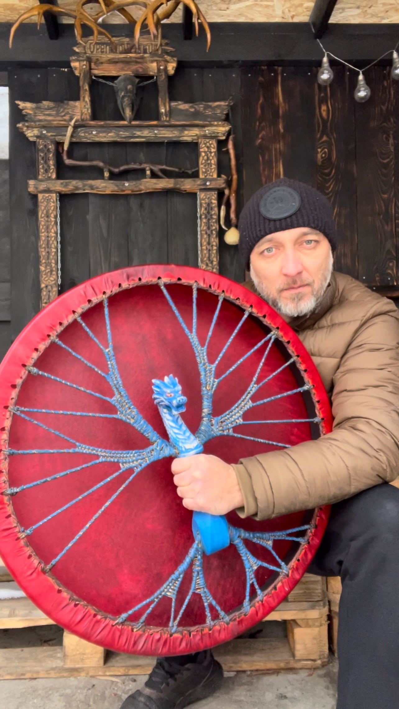 Shaman drum Blue Dragon