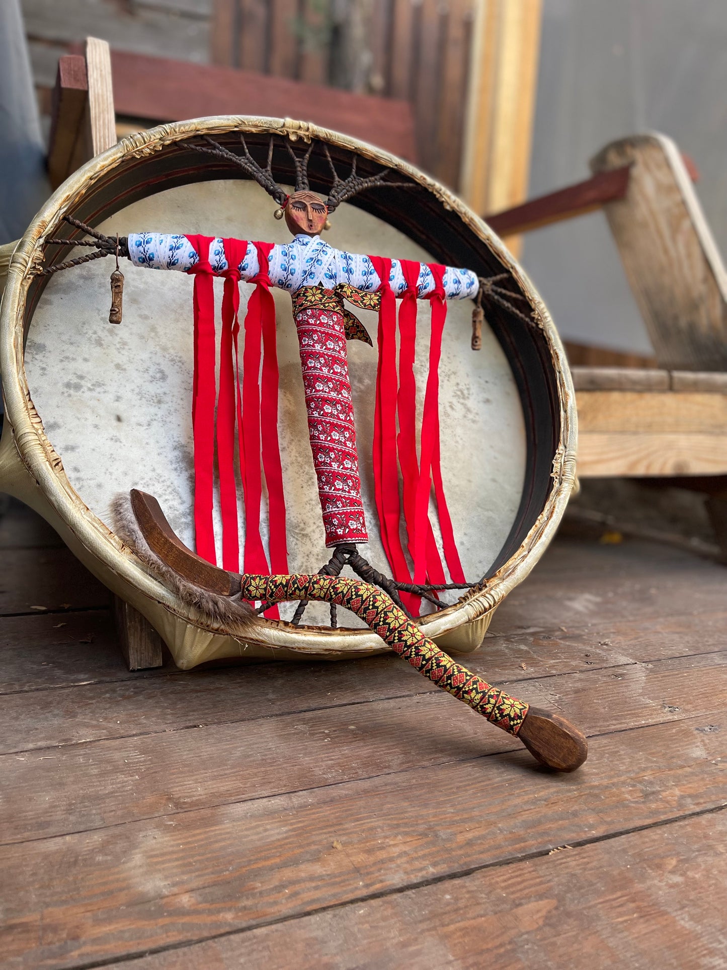 Slavic Shaman drum Bereginya