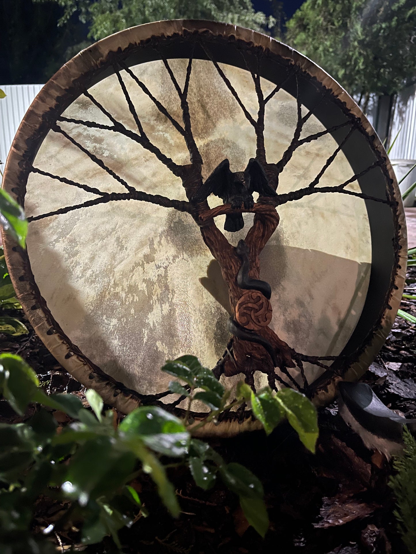 Shaman drum Raven and Snake 20ʼ