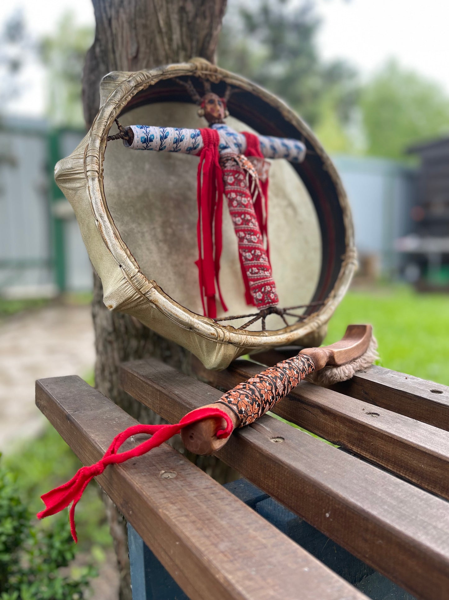 Slavic shamanic drum 12 inches Bereginya