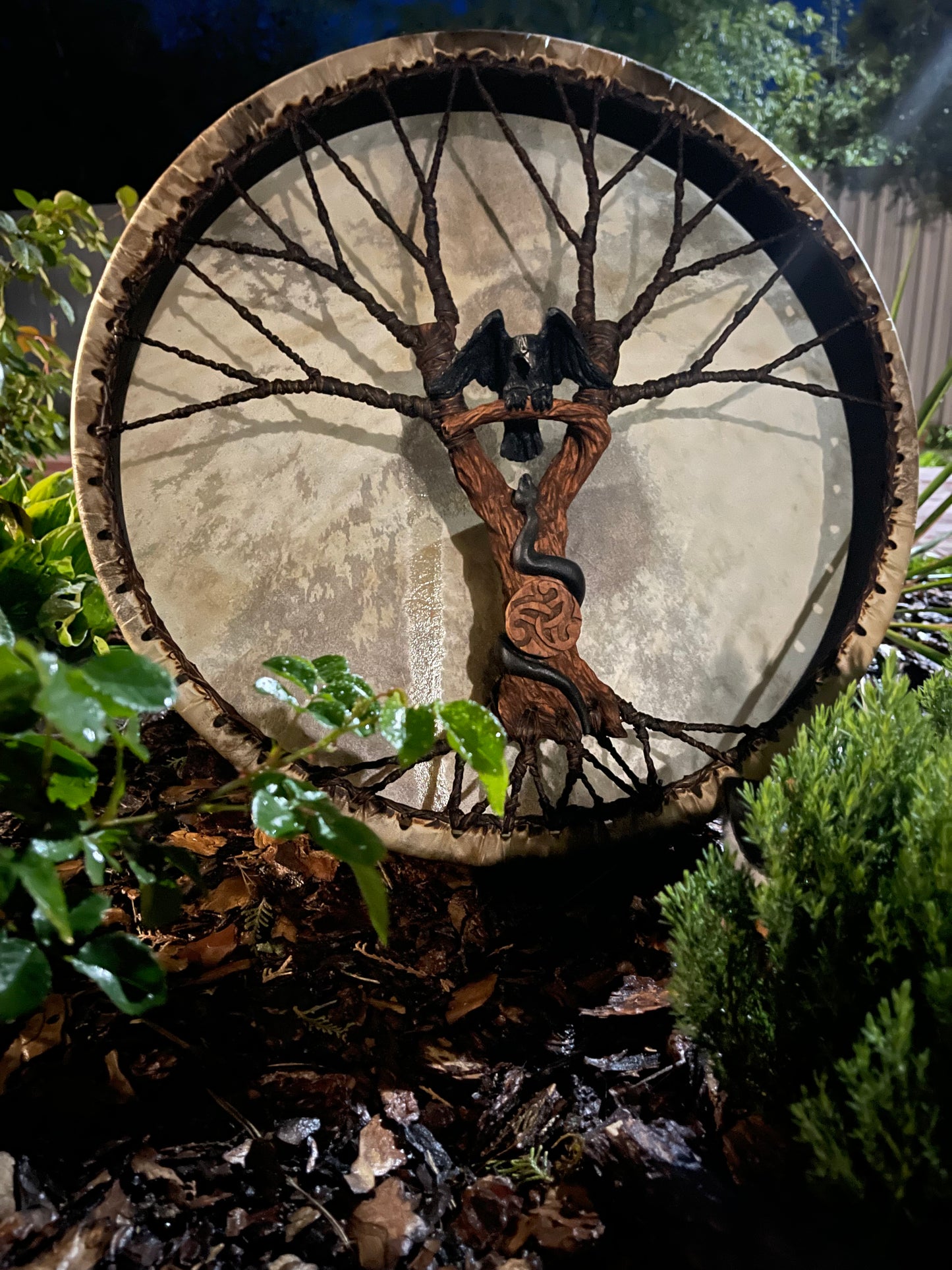 Shaman drum Raven and Snake 20ʼ