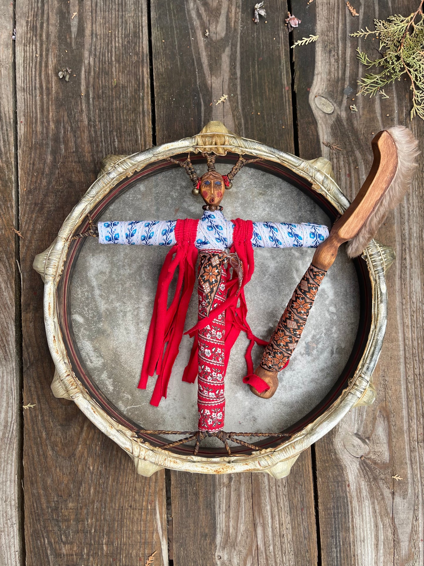 Slavic shamanic drum 12 inches Bereginya