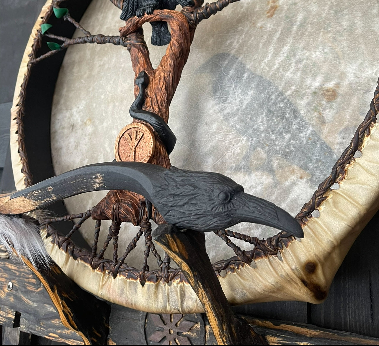 Shamanic beater Raven