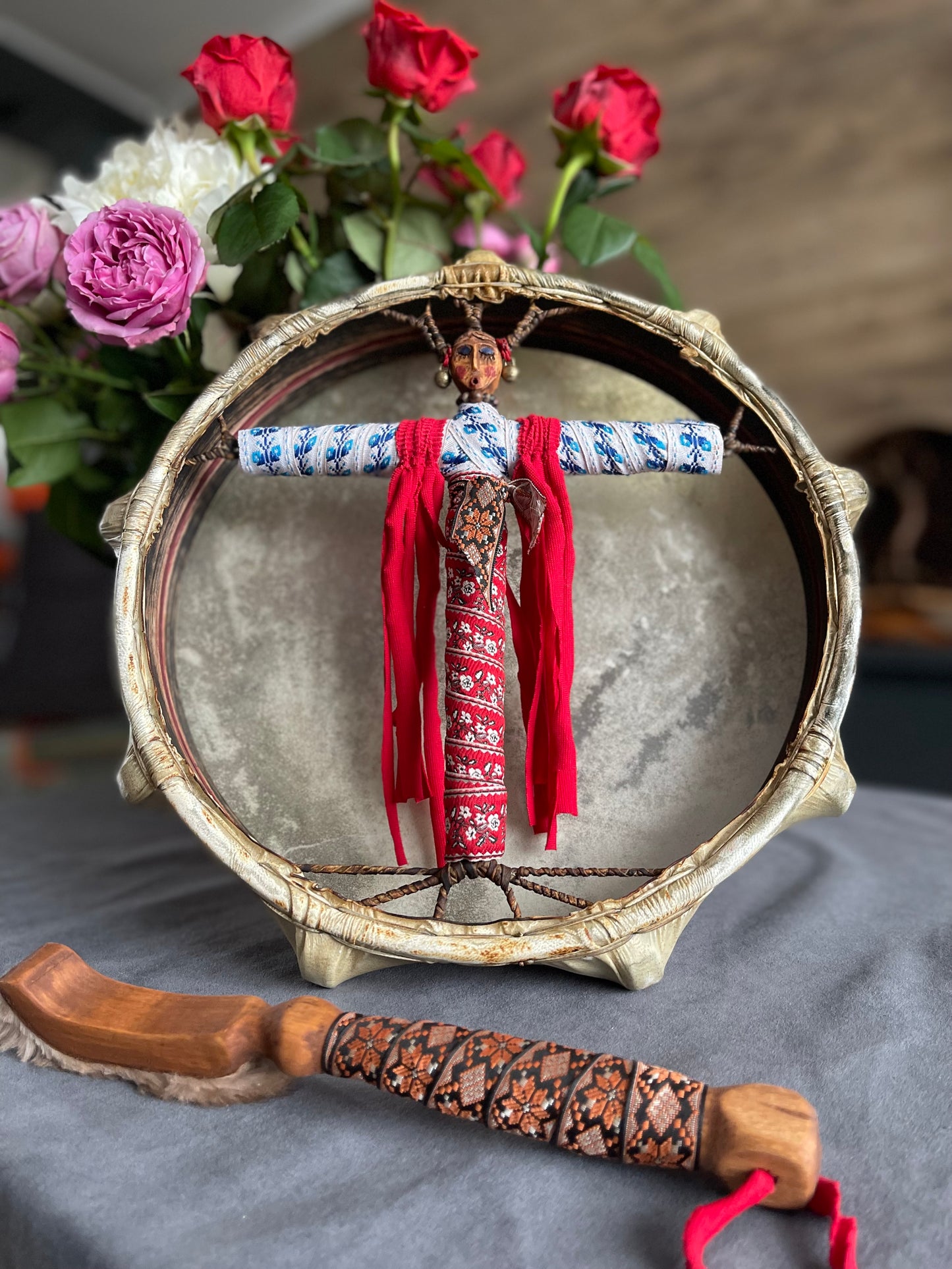Slavic shamanic drum 12 inches Bereginya