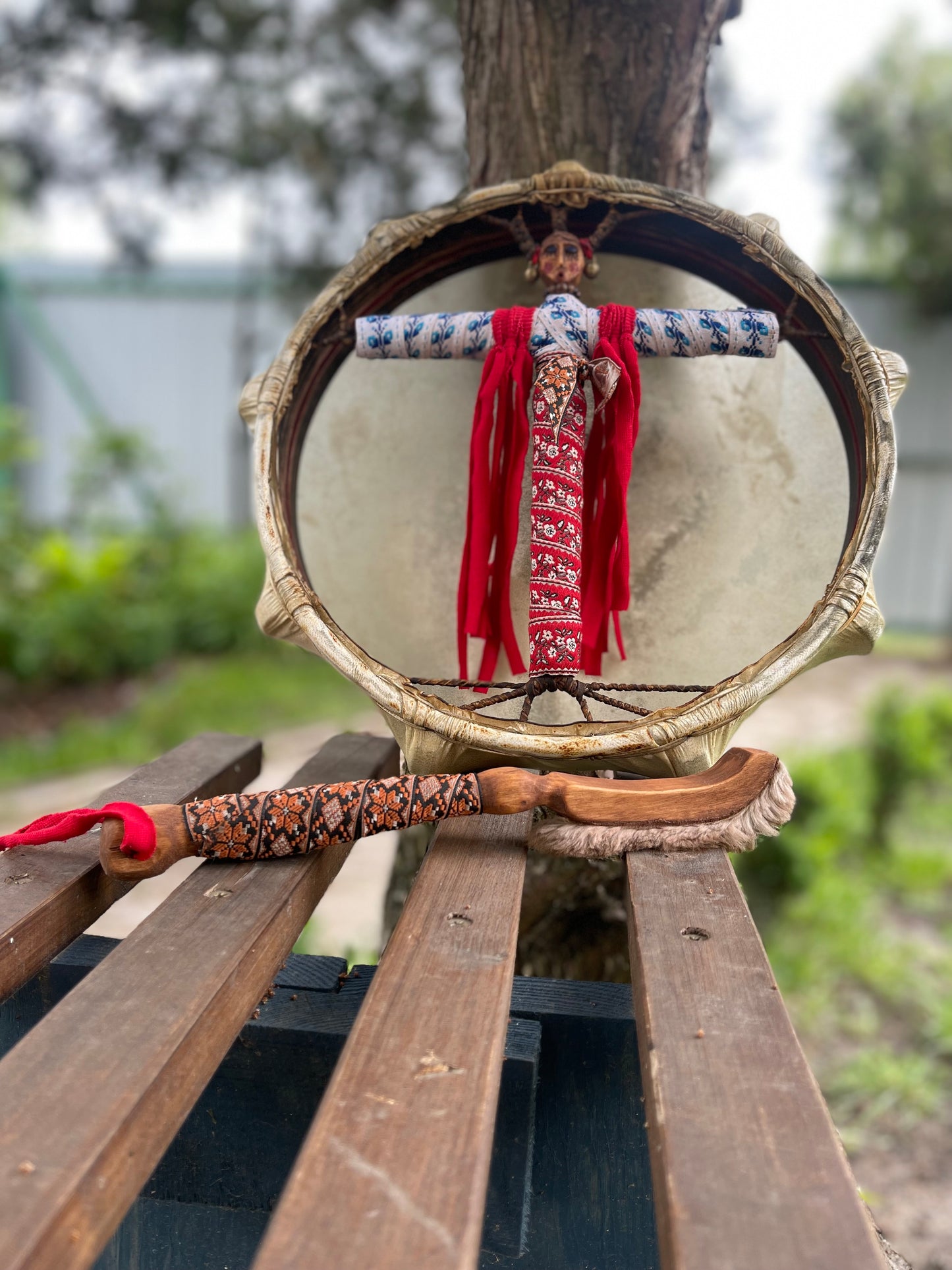 Slavic shamanic drum 12 inches Bereginya
