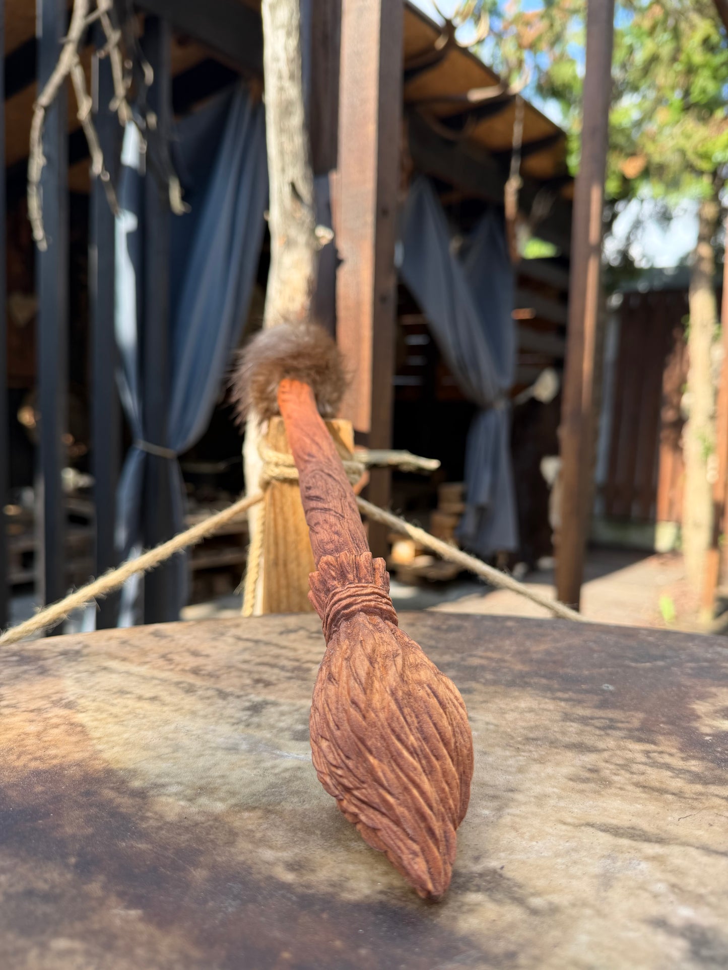 Witch's Broom shamanic beater — made to order in Ukraine