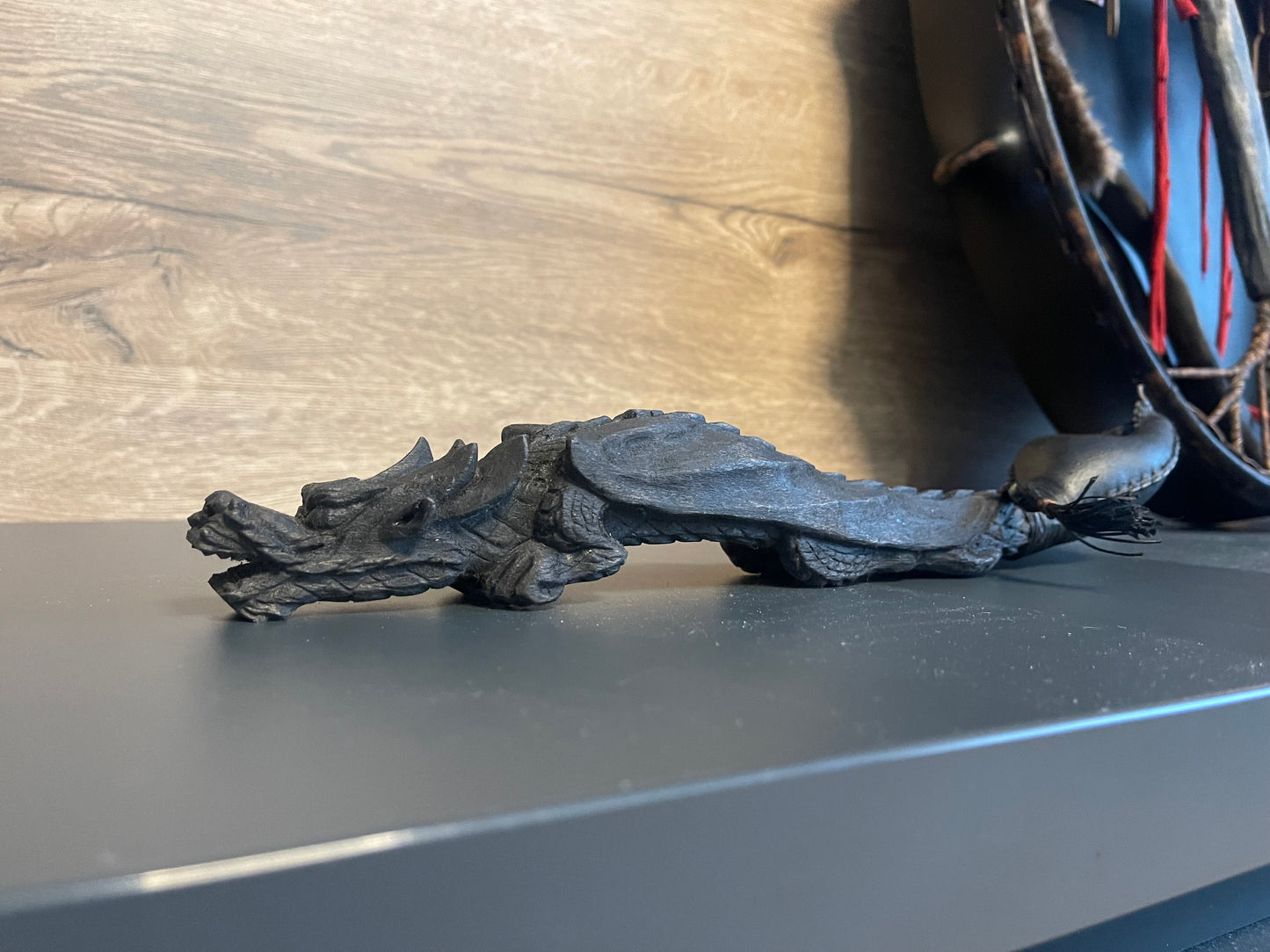 Shamanic rattle the Black Dragon