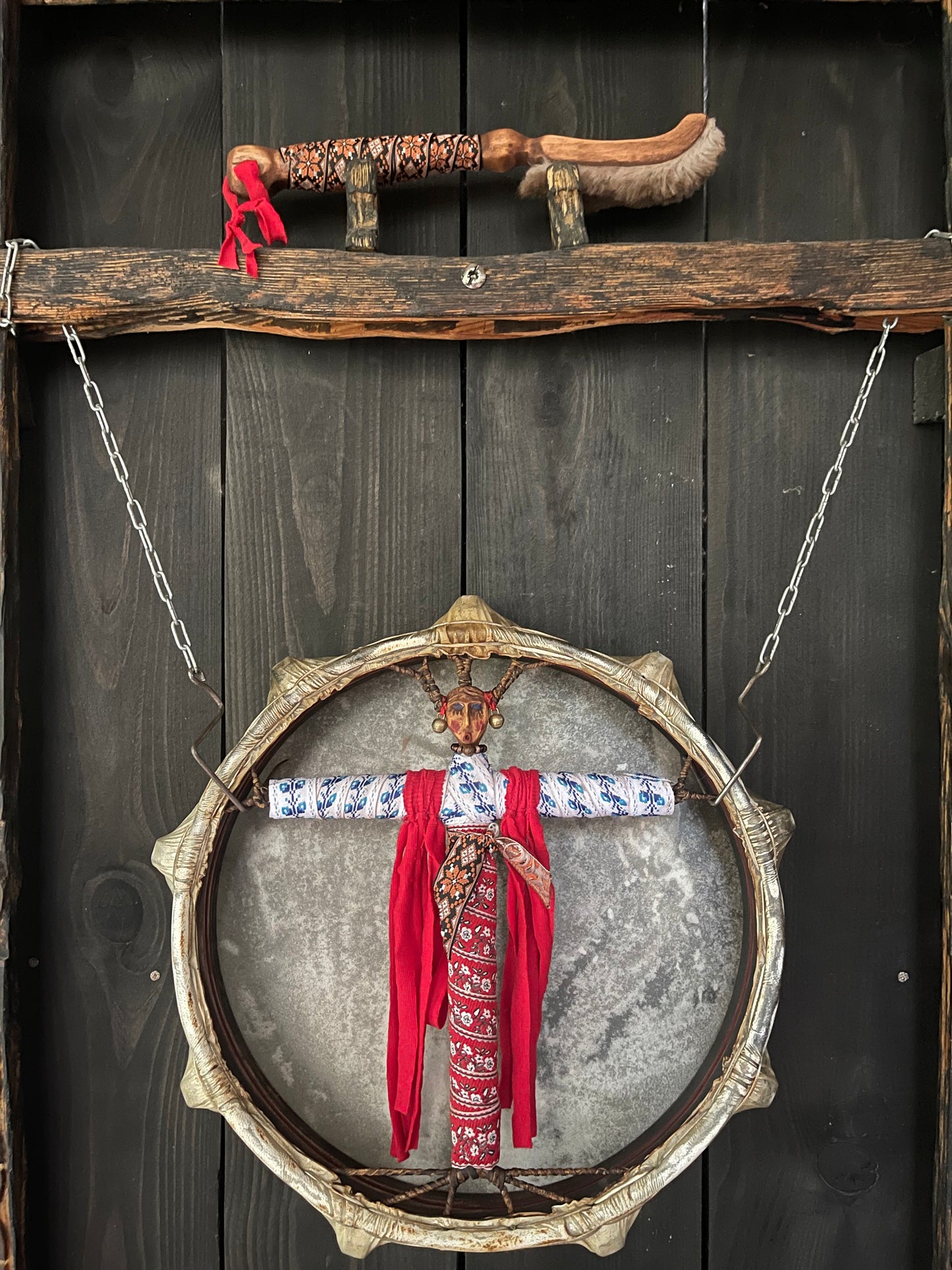 Slavic shamanic drum 12 inches Bereginya