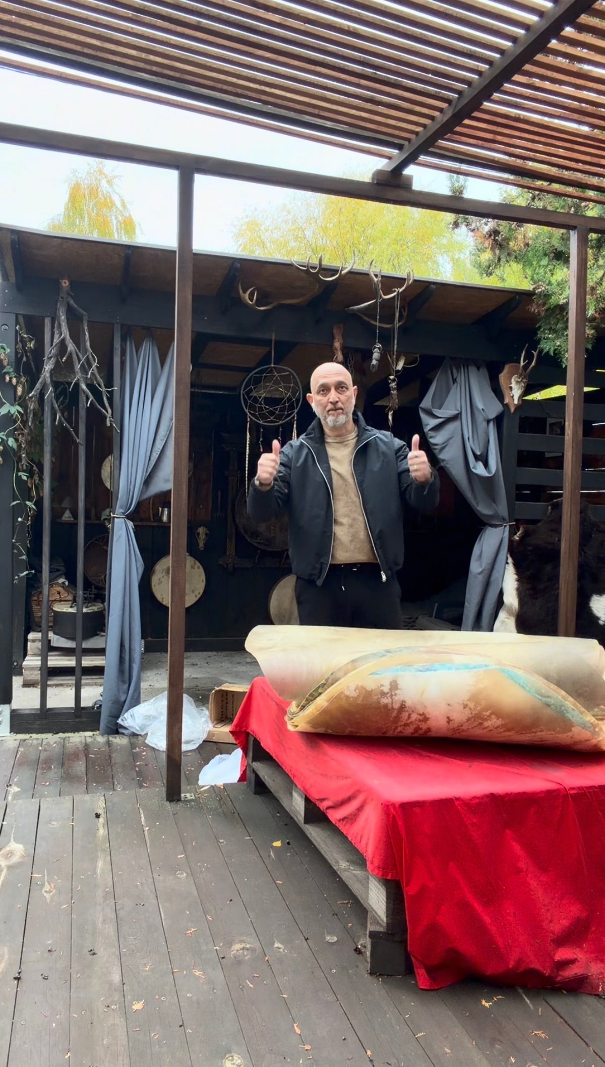 Goat Skin for Drum Making — 36" (91 cm), Hand-Selected