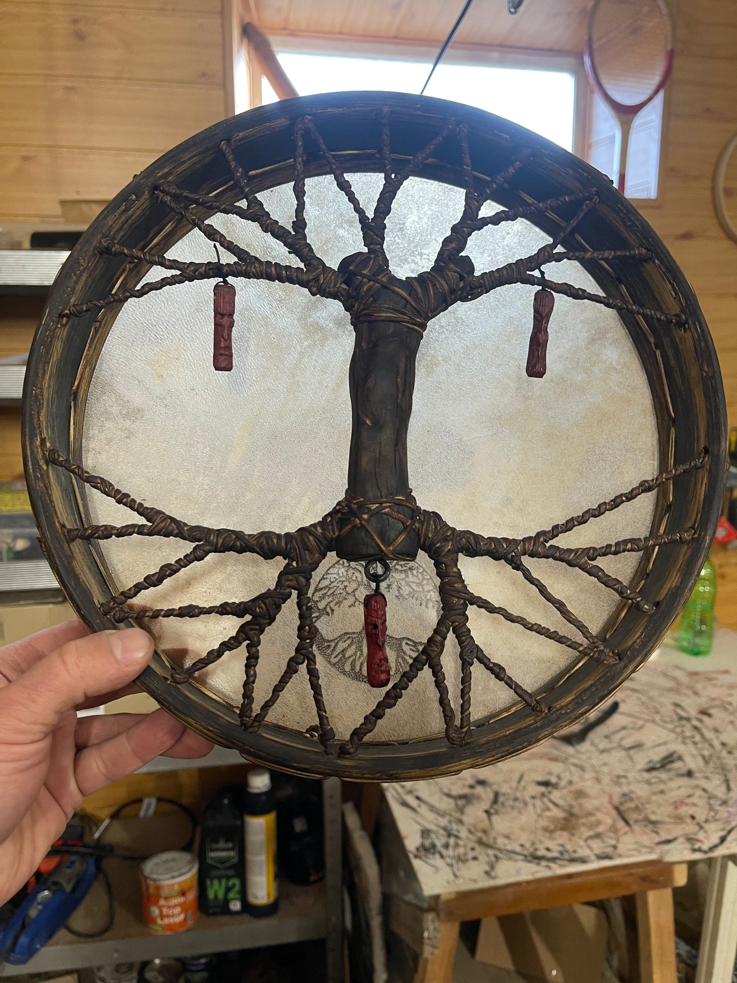 Shaman drum Tree of Life 12'