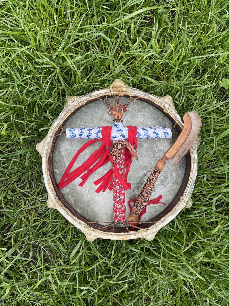 Shamanic Bereginya Drum 16" — Ukrainian Folk
