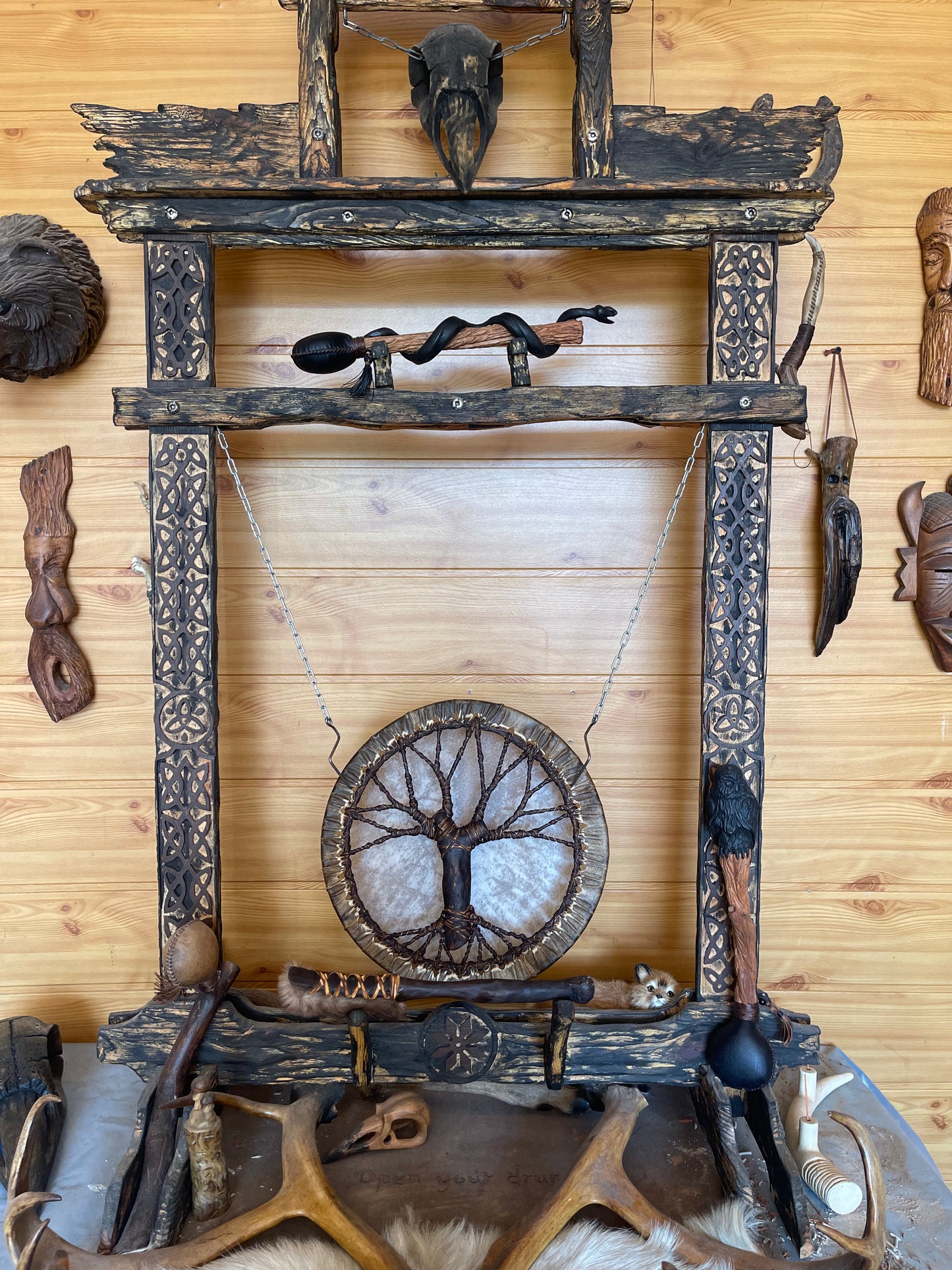 Shaman drum Tree of Life 12'