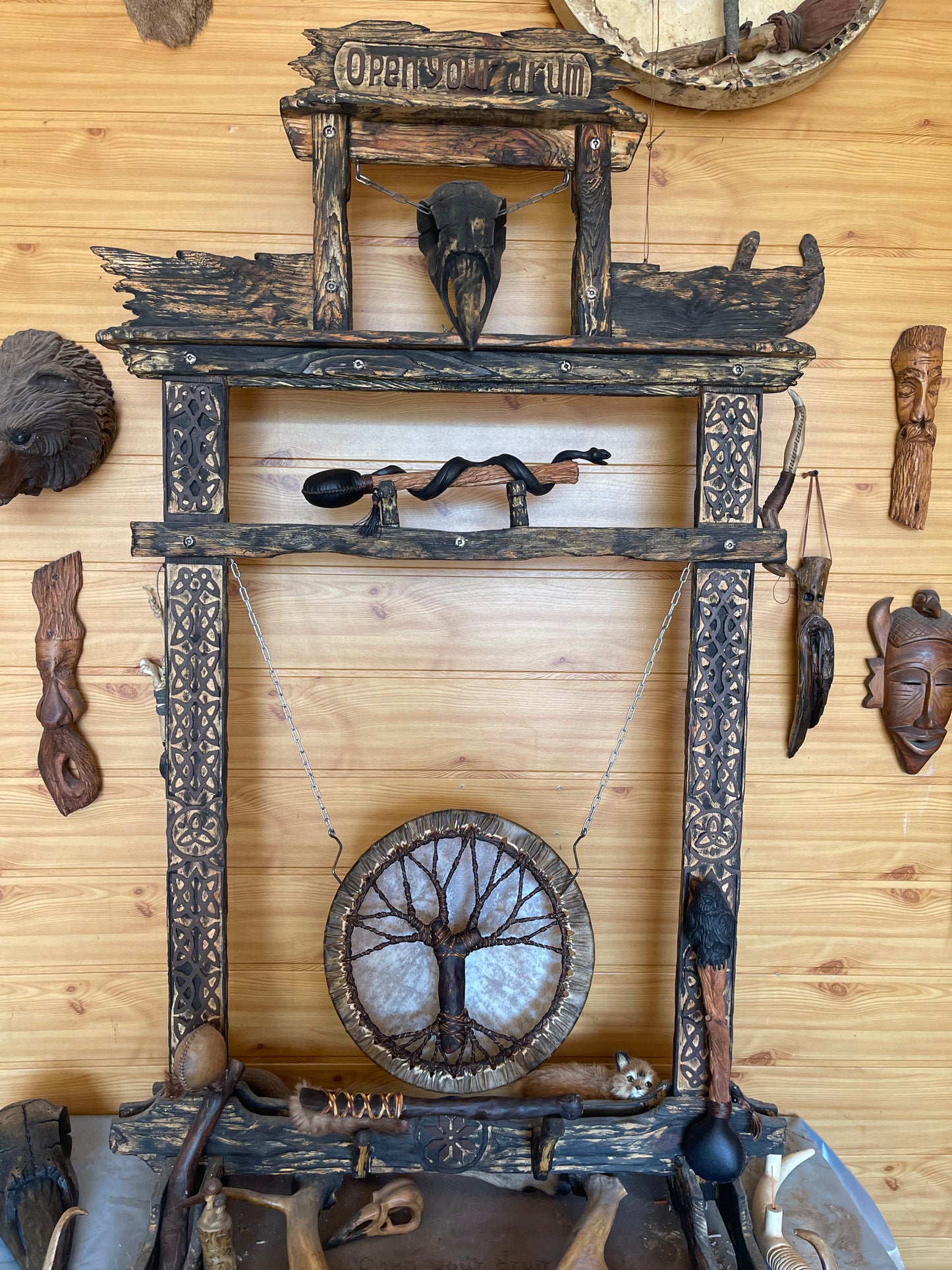 Shaman drum Tree of Life 12'