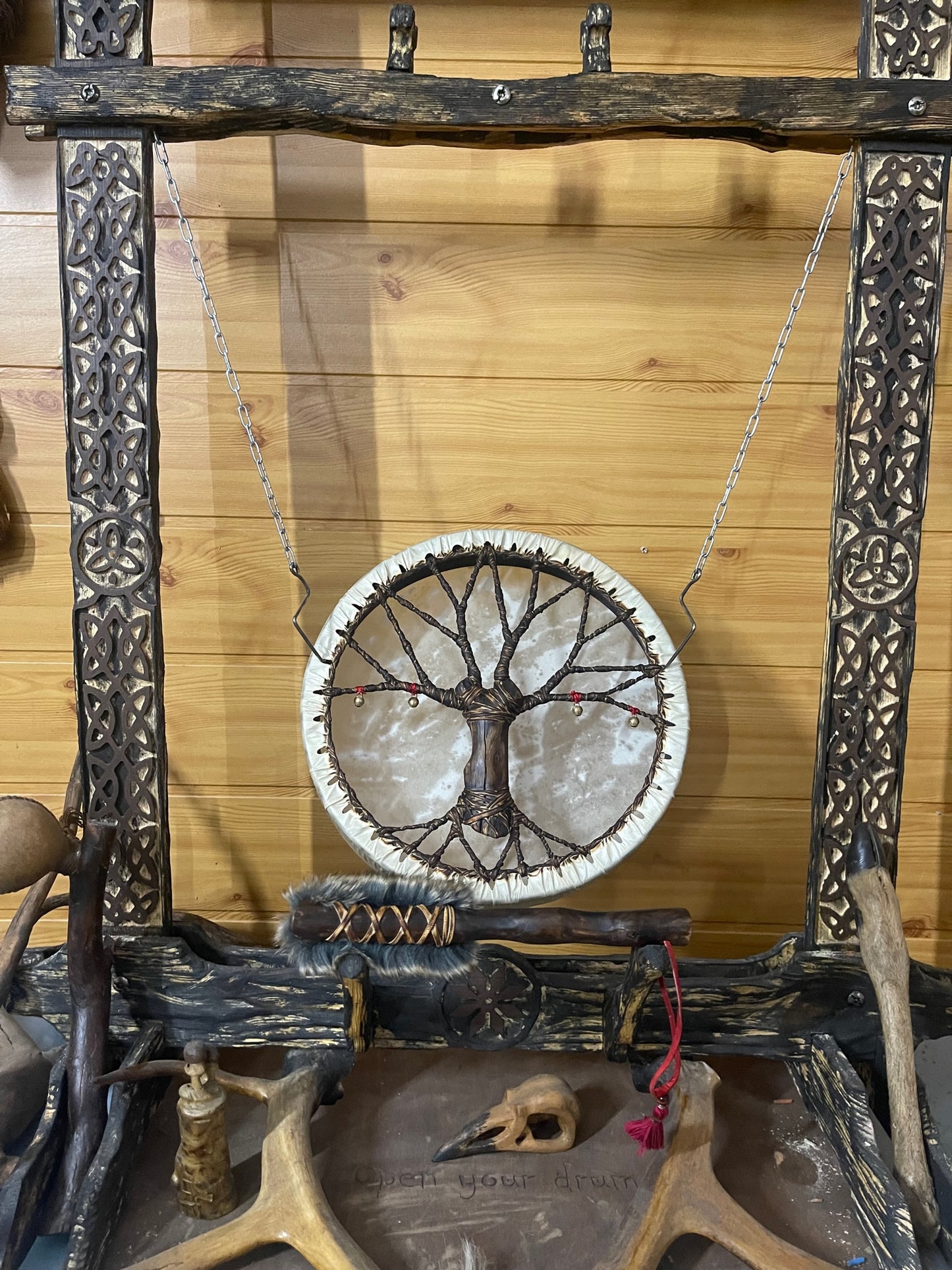 Shaman drum Tree of Life 12'