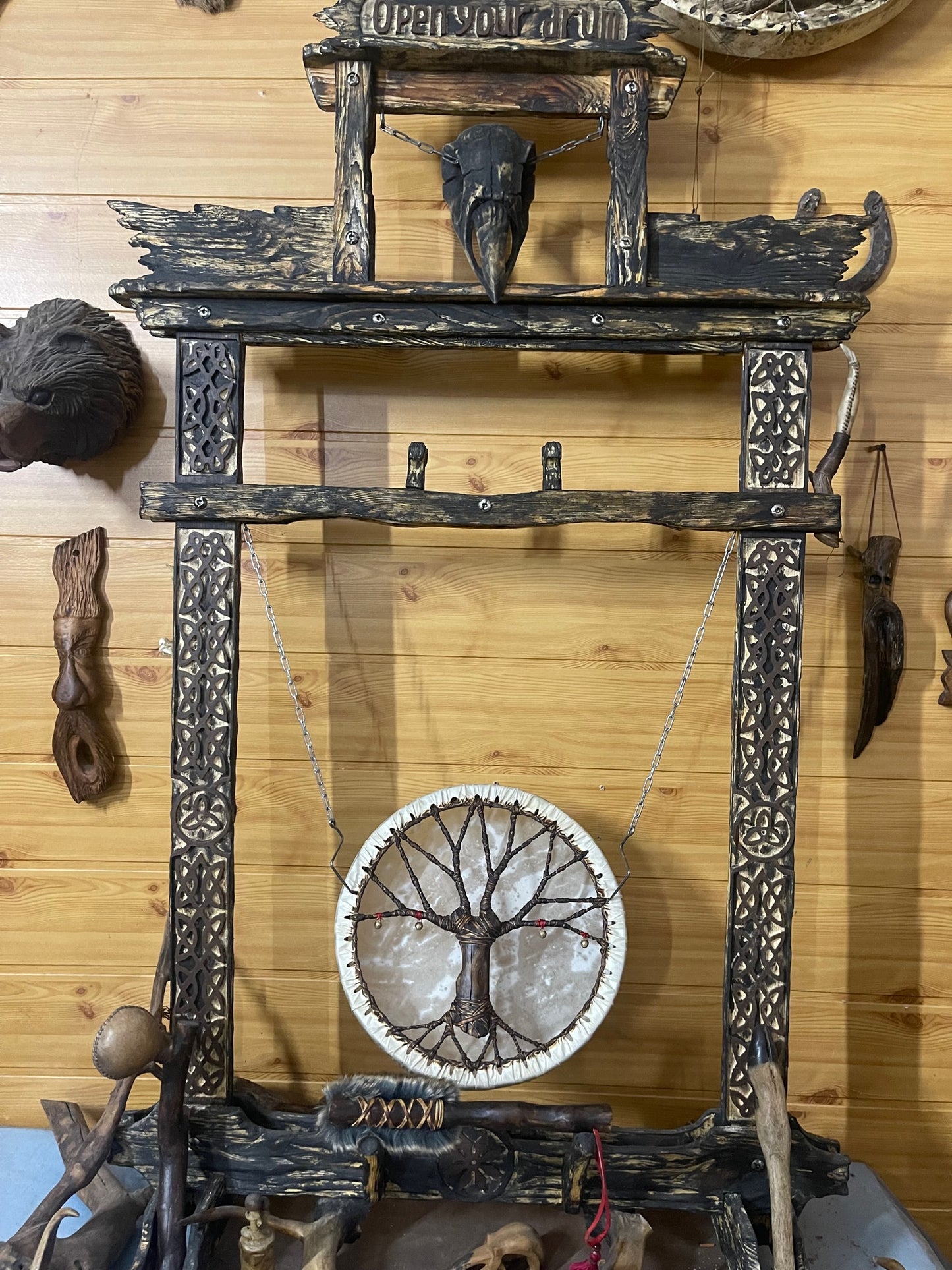 Shaman drum Tree of Life 12'