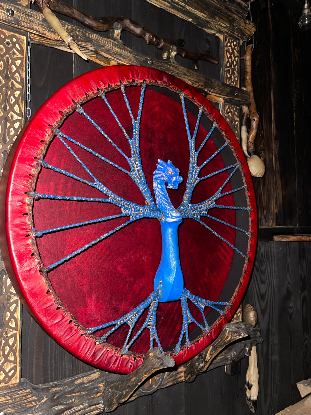 Shamanic Drum Blue Dragon — 24"