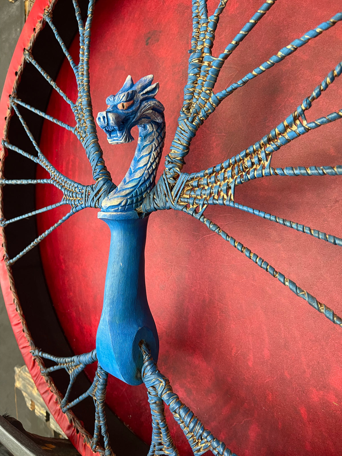 Shamanic Drum Blue Dragon — 24"