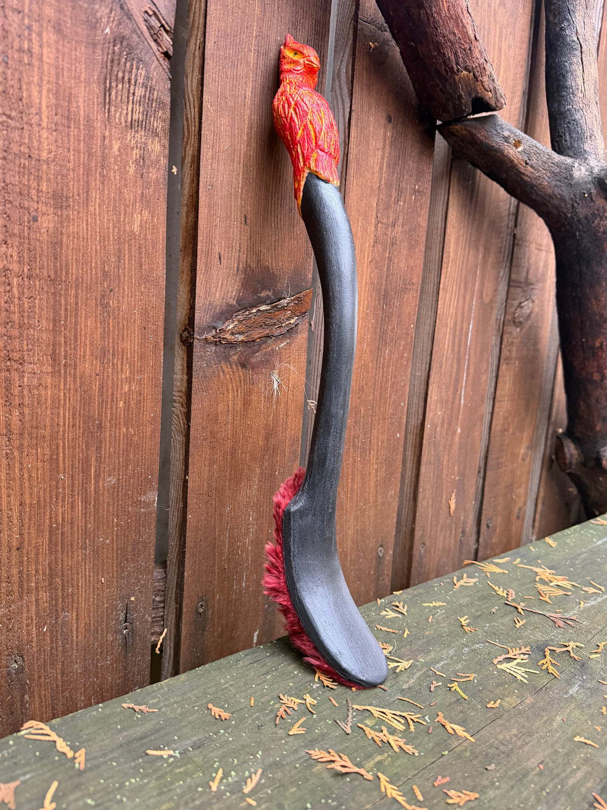 Shamanic Drum Beater 'Phoenix' — 16"