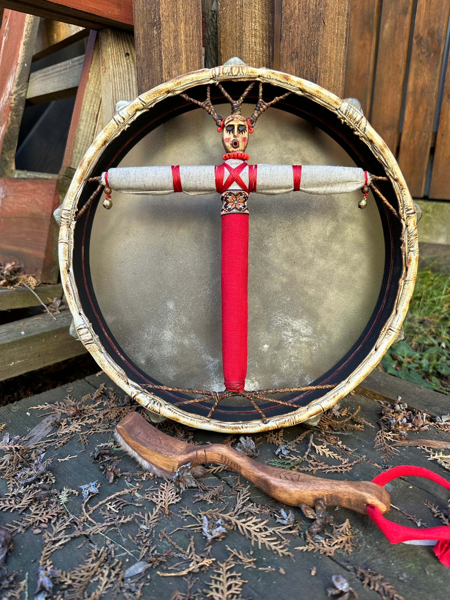Slavic shamanic drum 12 inches Bereginya