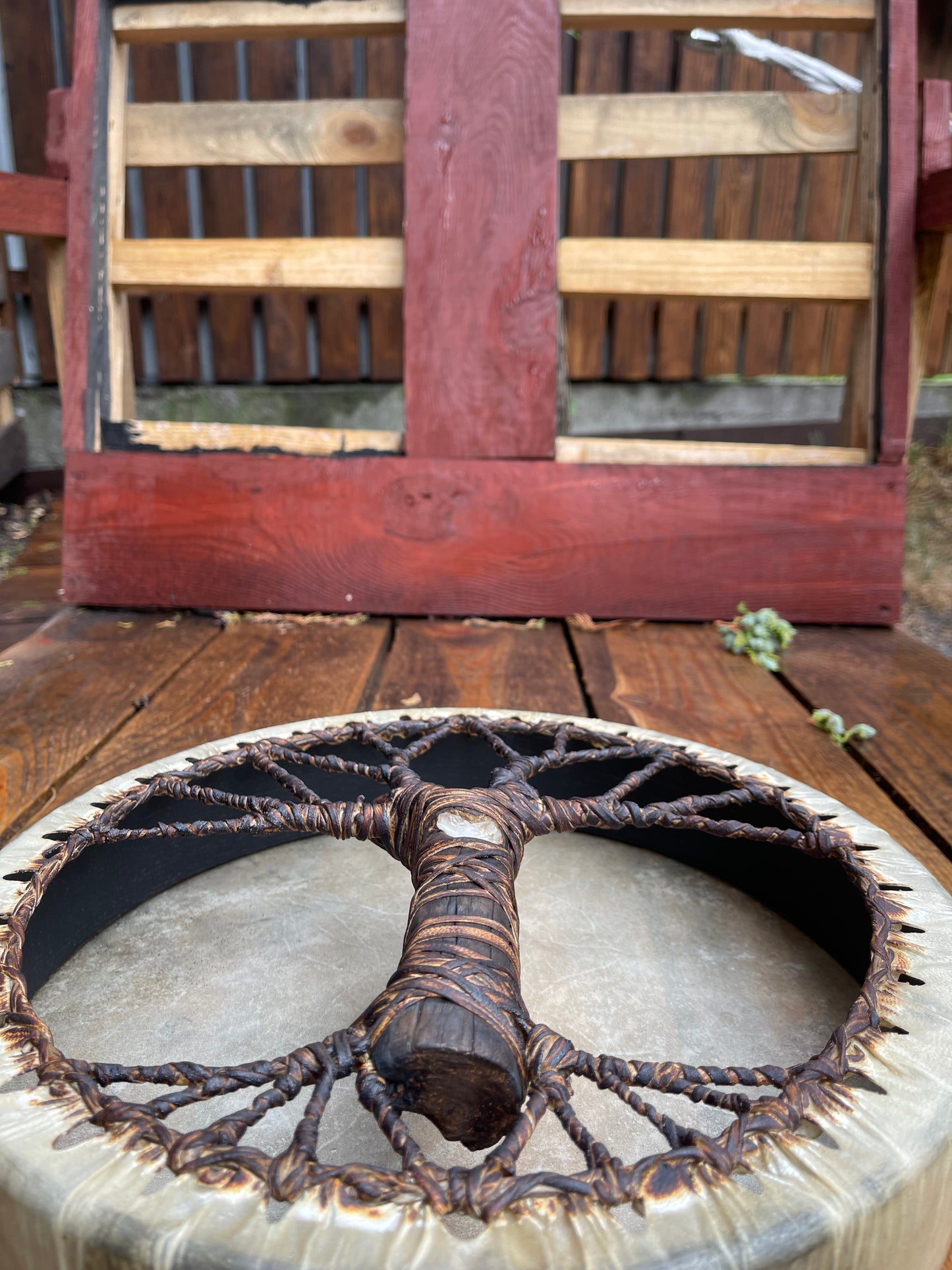 Shaman drum Tree of Life 12 moonstone