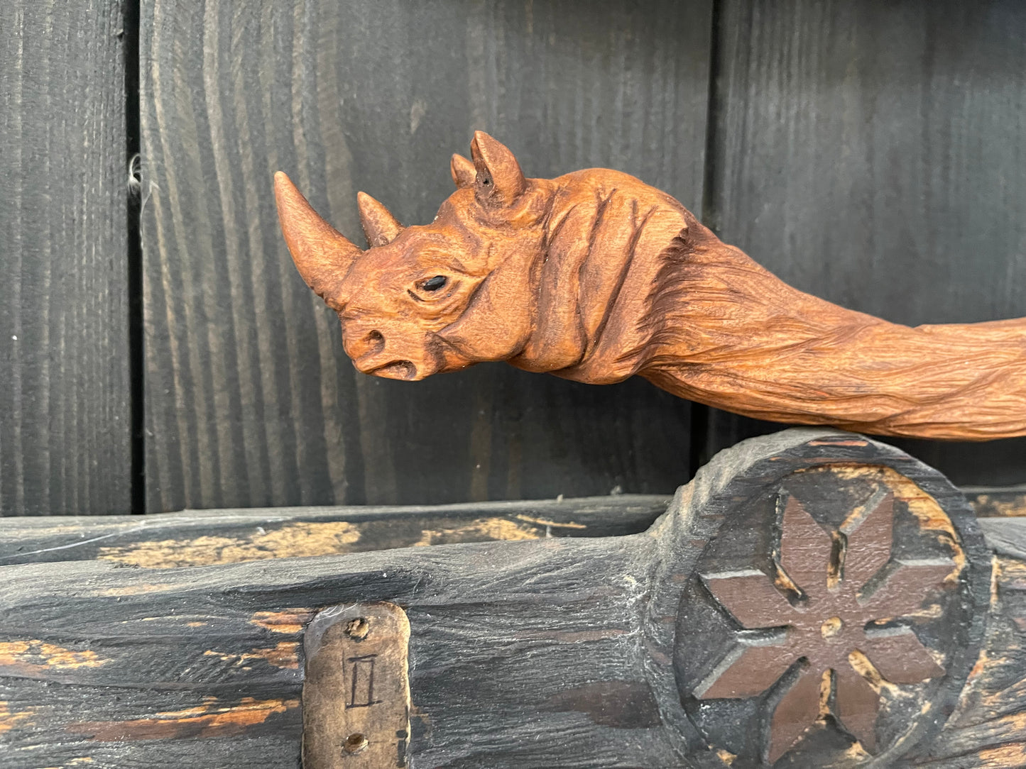 Shamanic rattle Rhino