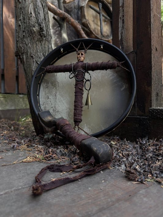 Keeper of the Way Siberian drum — angled view