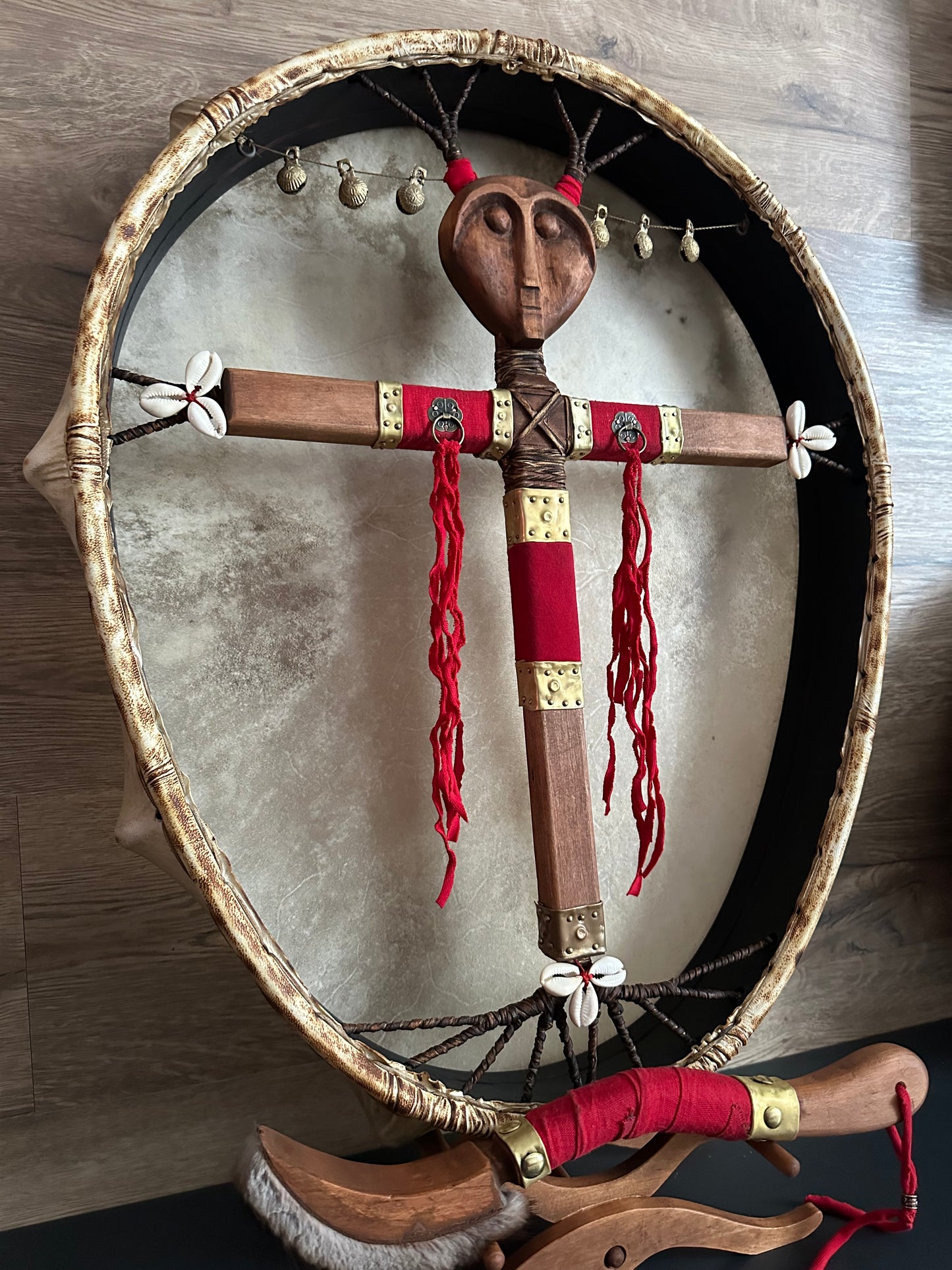 Siberian Drum 'White Shaman' — 24/20" Oval