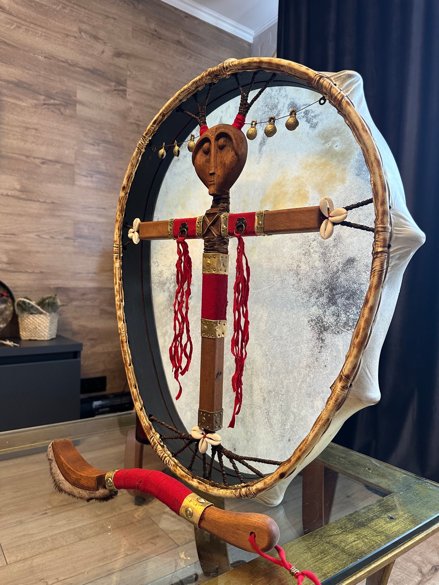 Siberian Drum 'White Shaman' — 24/20" Oval