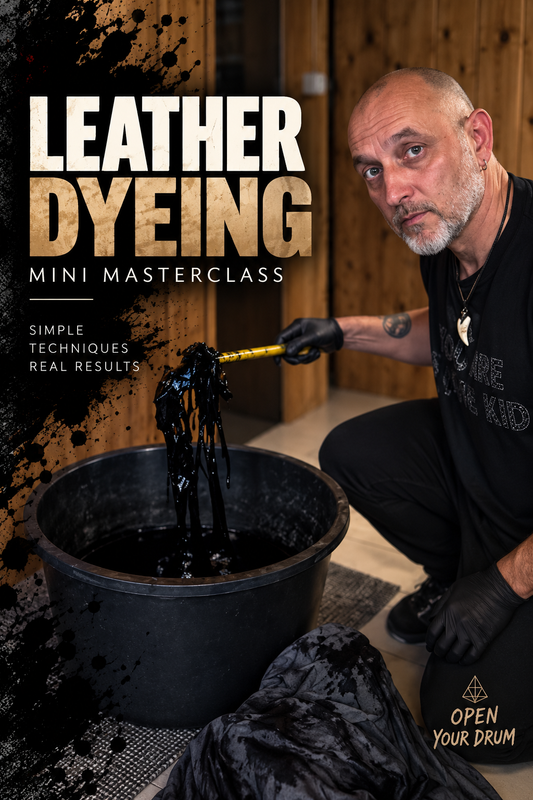 Leather Dyeing Masterclass — How to Dye Leather for a Drum