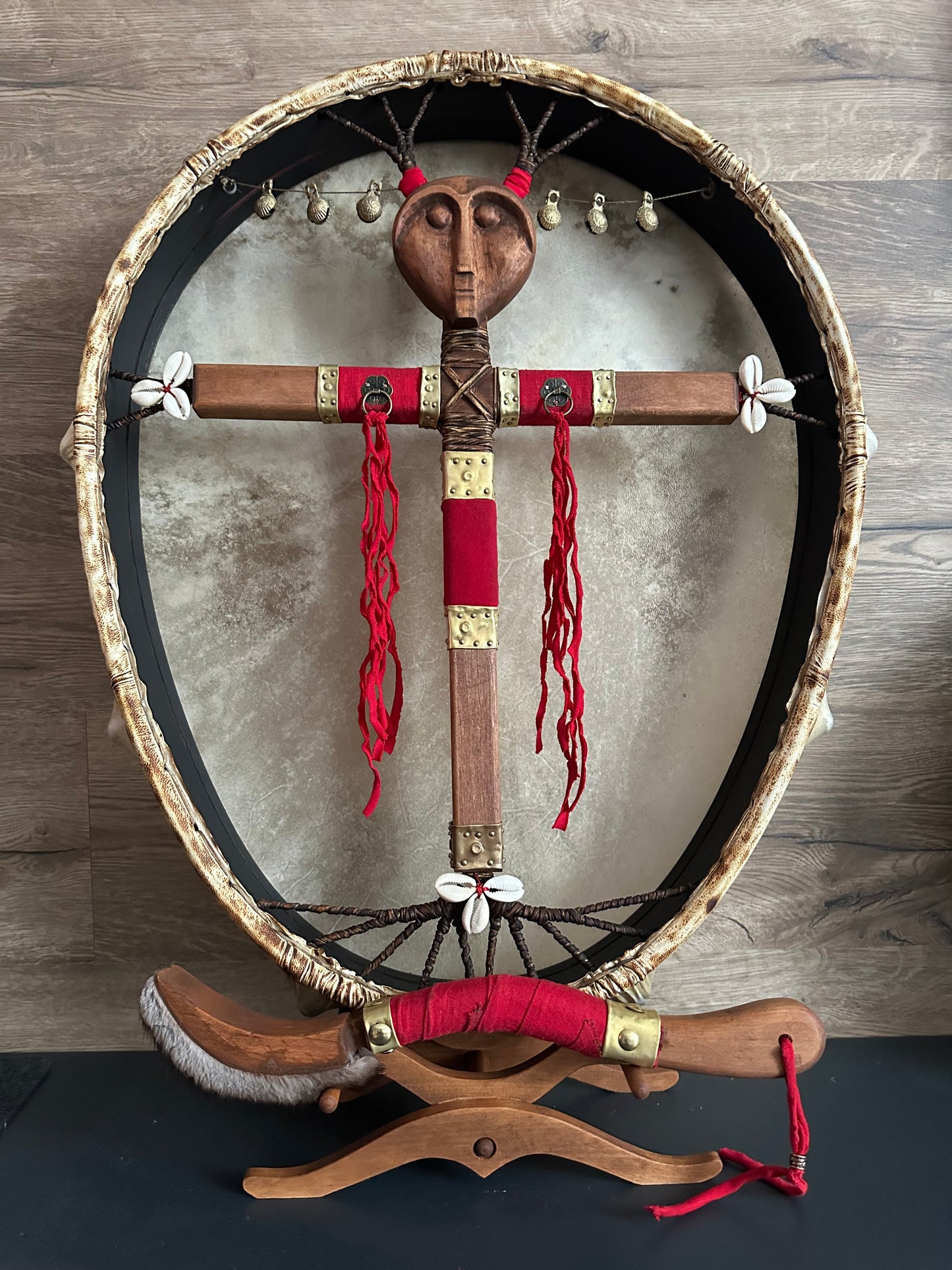 Siberian Drum 'White Shaman' — 24/20" Oval
