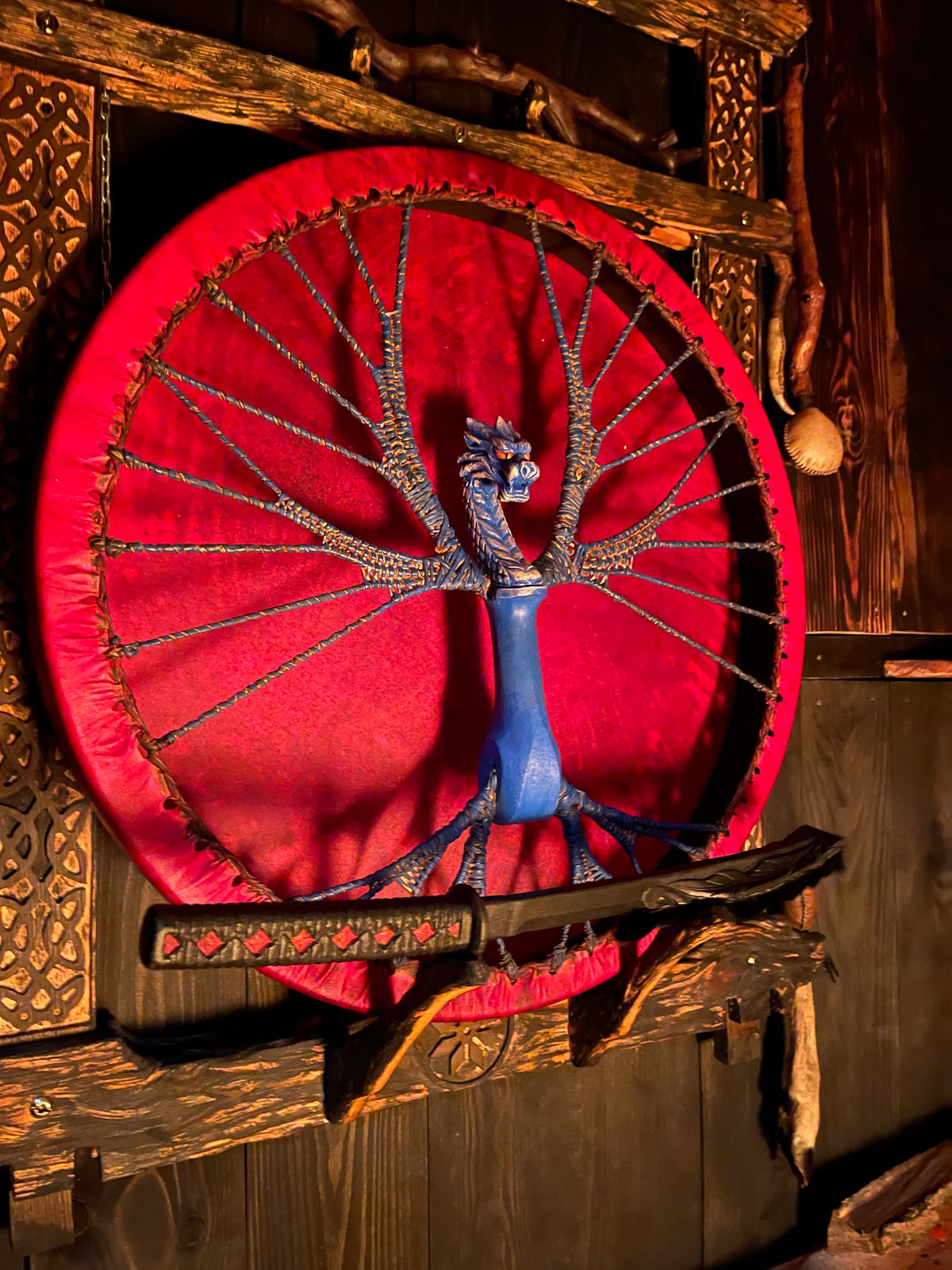 Shamanic Drum Blue Dragon — 24"
