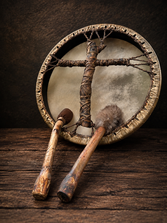 Shaman Drum 'Spirit of the Forest' — 12" Round Cross-Handle
