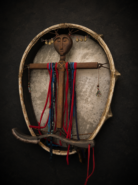 Siberian Drum 'White Shaman' — 24/20" Oval