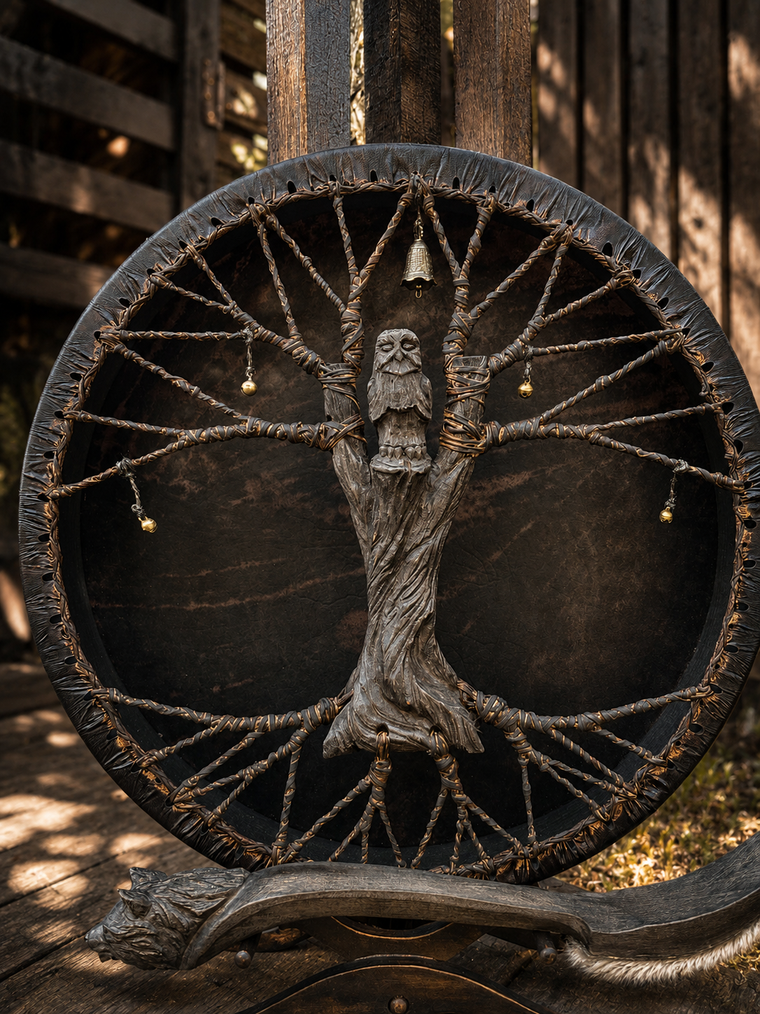 Shamanic Drum 'Owl' — 18" Round