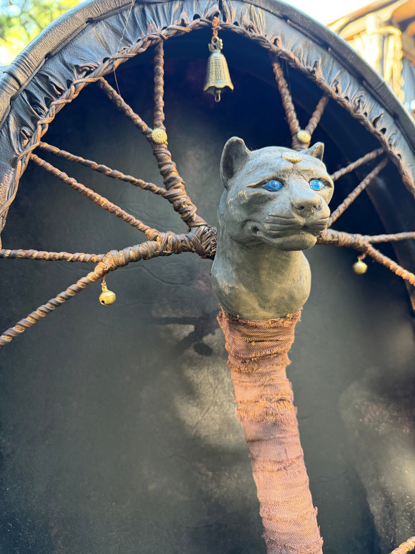 Shamanic Drum 'The Black Panther' — 24/20" Oval