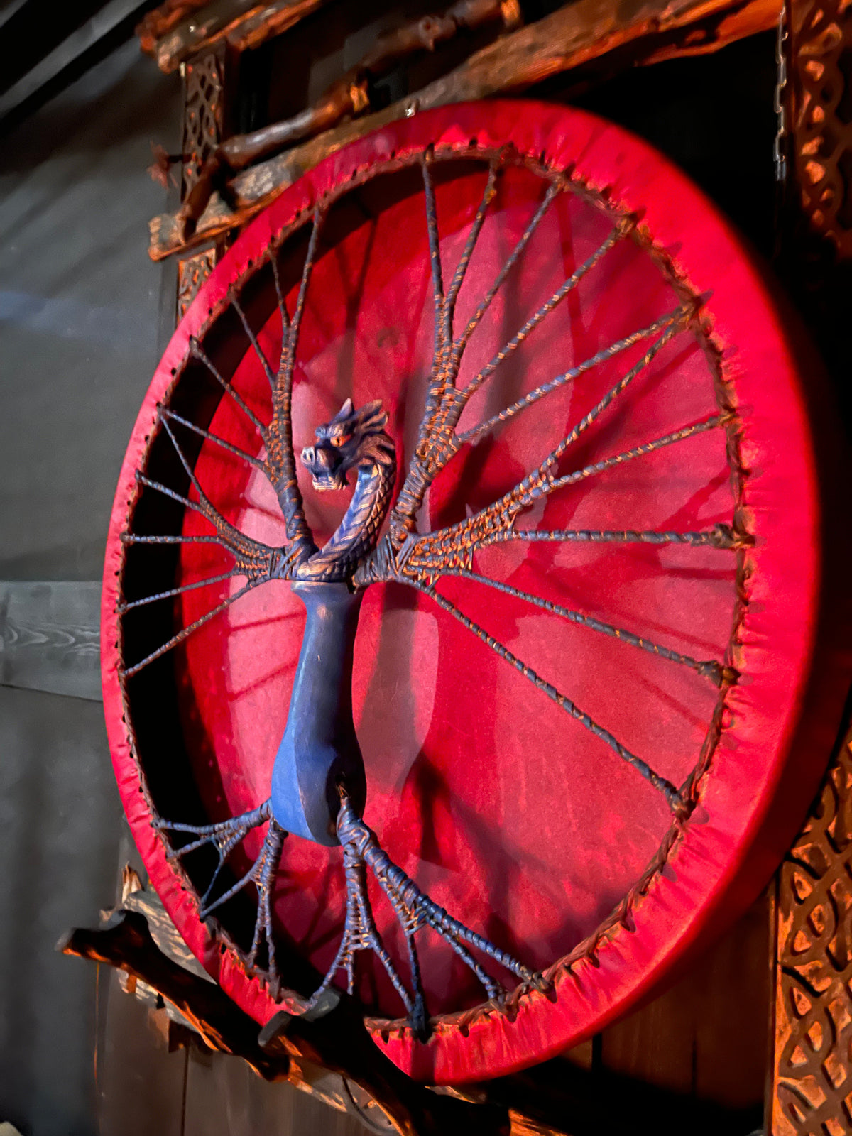 Shamanic Drum Blue Dragon — 24"