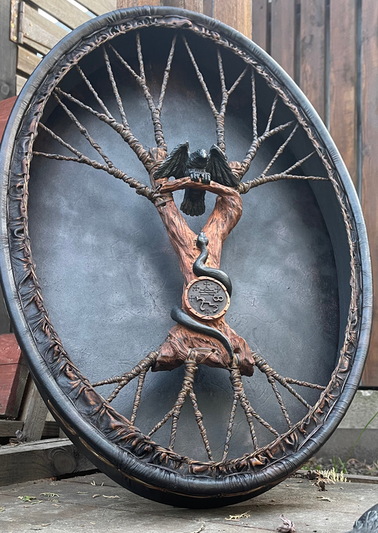 Shaman drum Wings and Whispers (Oval)