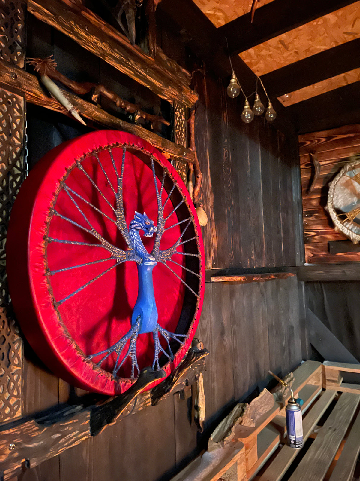 Shamanic Drum Blue Dragon — 24"