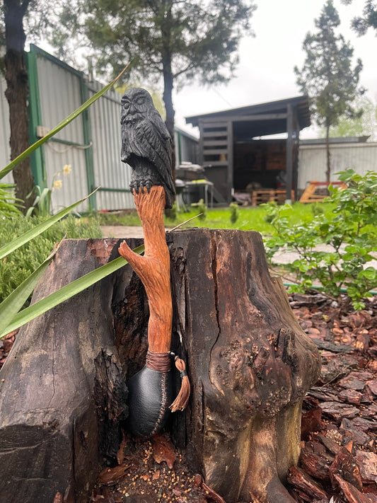 Shamanic rattle an Owl