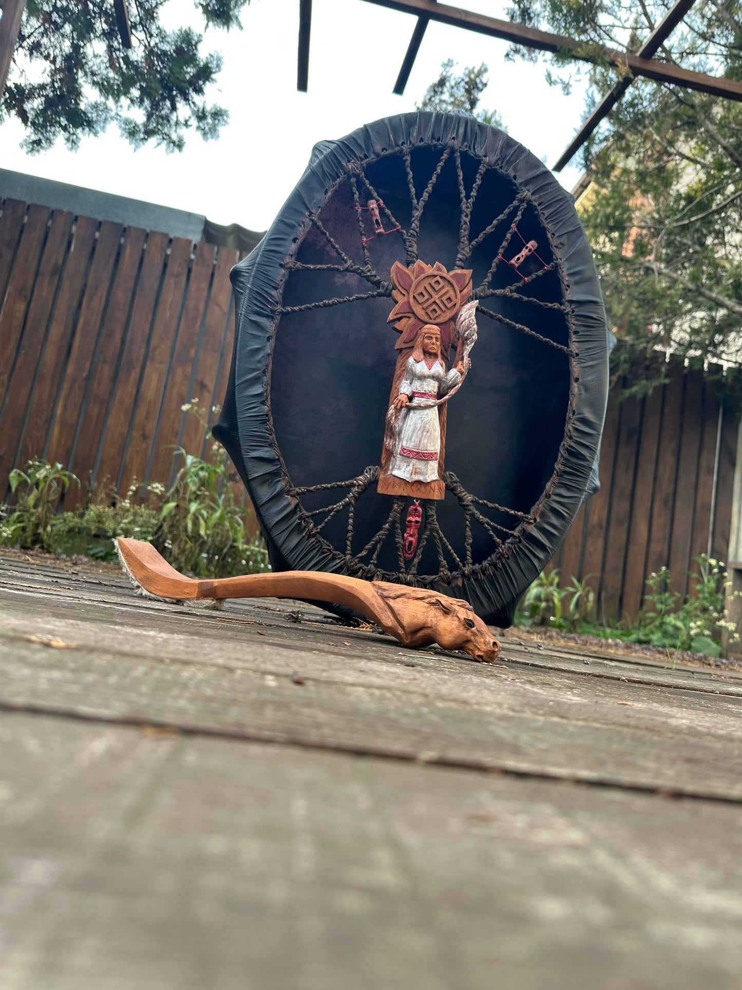 Slavic ancient drum Mokosha